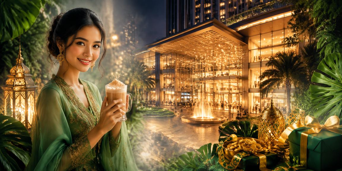 Suasana meriah Hari Raya dengan aktiviti loteri dalam talian di Kuala Lumpur